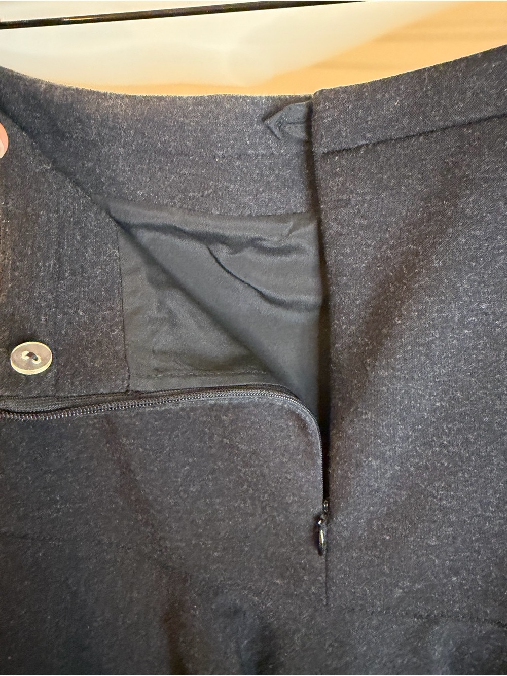 Akris Punto Charcoal A-Line Flared Skirt - Picture 3 of 13